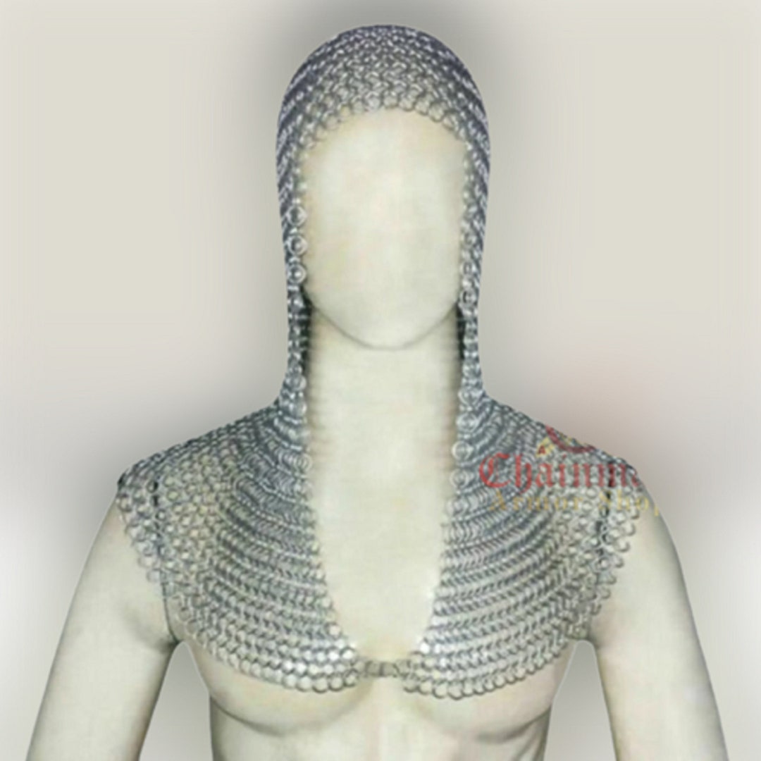 Chain Mail Coif Butted Chain Mail Hood Aluminum Chain Mail Etsy