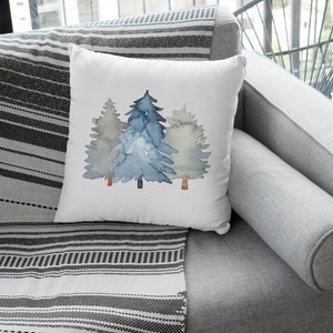 Federa per cuscino Winter Trees, arredamento accogliente per la casa, copriletto da soggiorno in stile fattoria, fodera minimalista