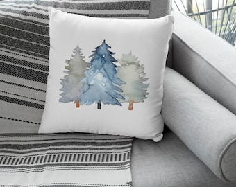 Winter Trees Pillow Cover, Cozy Home Decor, Farmhouse Living Room Throw, Minimalist Cover
