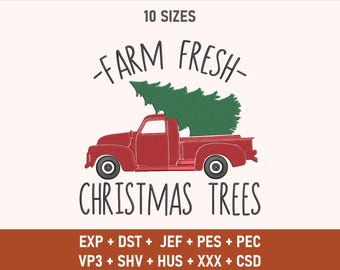 Weihnachtsbaum Stickdatei, Weihnachtsstickerei, Maschinenstickerei, Retro Weihnachten Stickdateien, verschiedene Größen