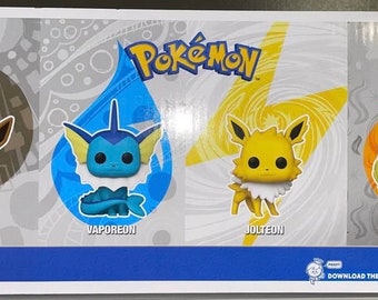 Funko Pop! Games Pokemon Eevee, Vaporeon, Jolteon and Flareon 4