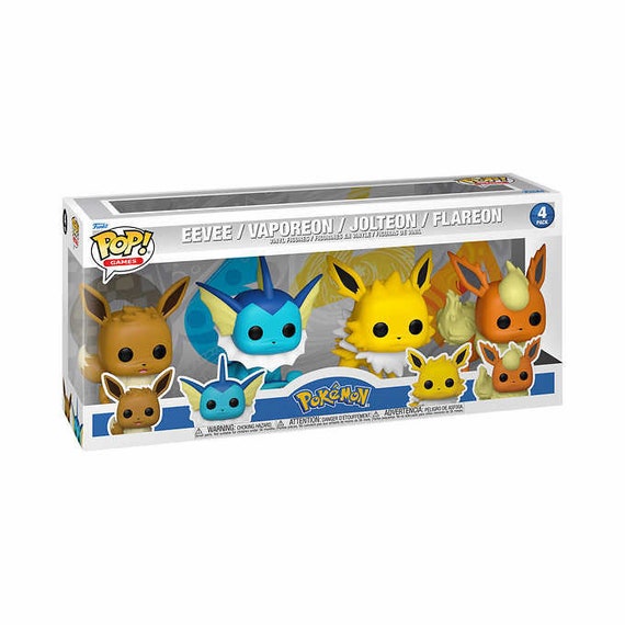 4 Pack Funko Pop Pokemon Eevee Vaporeon Jolteon Flareon Pokemon