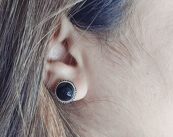 Handmade Silver Stud Earrings: Hammered Sterling Silver Studs