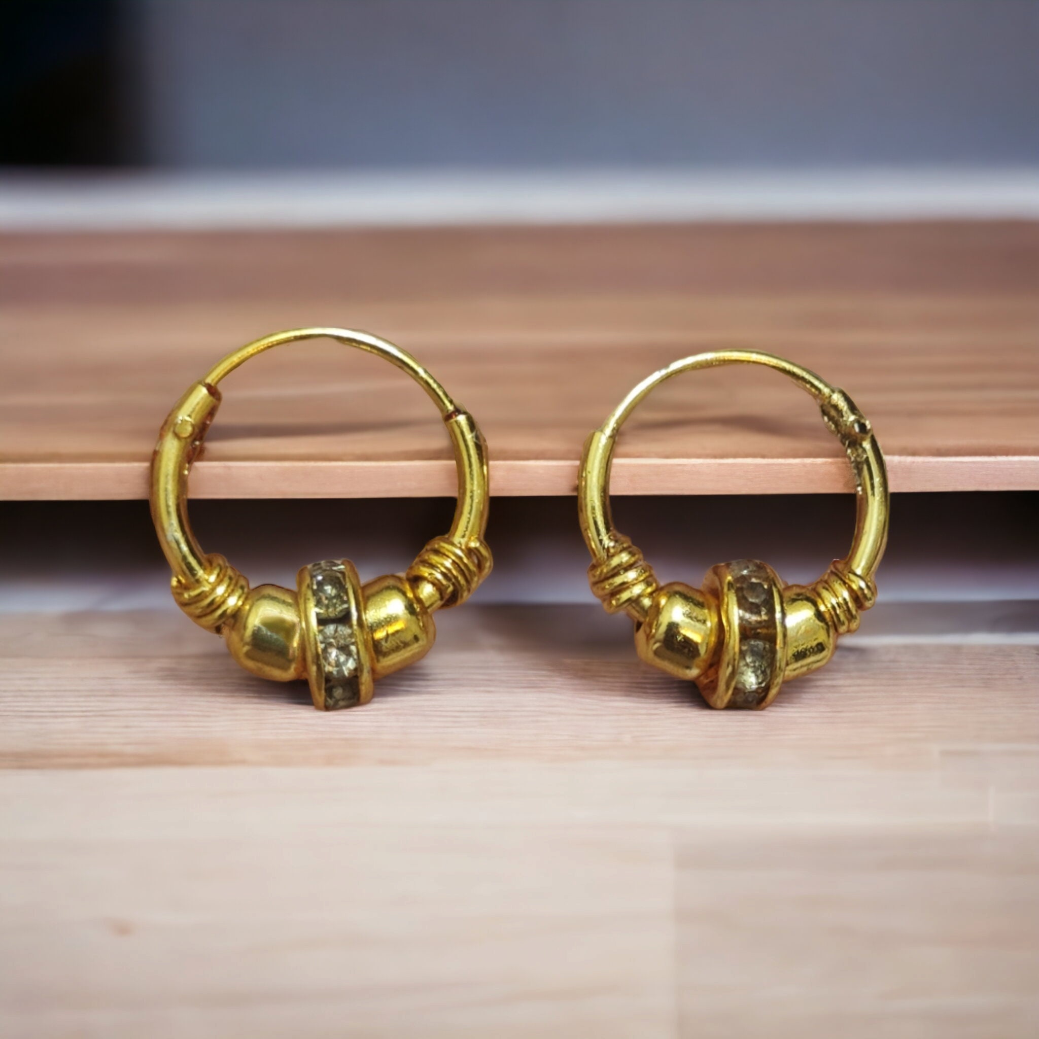 Gold tribal hoop earrings outlet