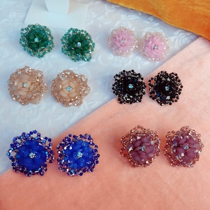Rose Stud Earrings / Party wear Earrings / anniversary, valentine, and wedding earrings