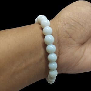High-Quality Selenite Bracelet/ Natural Gemstone Bracelet/ Handmade Crystal Bracelets/ Stretchy Bracelets