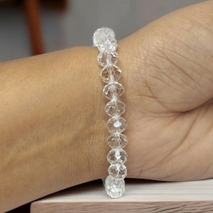 High-Quality Selenite Bracelet/ Natural Gemstone Bracelet/ Handmade Crystal Bracelets/ Stretchy Bracelets