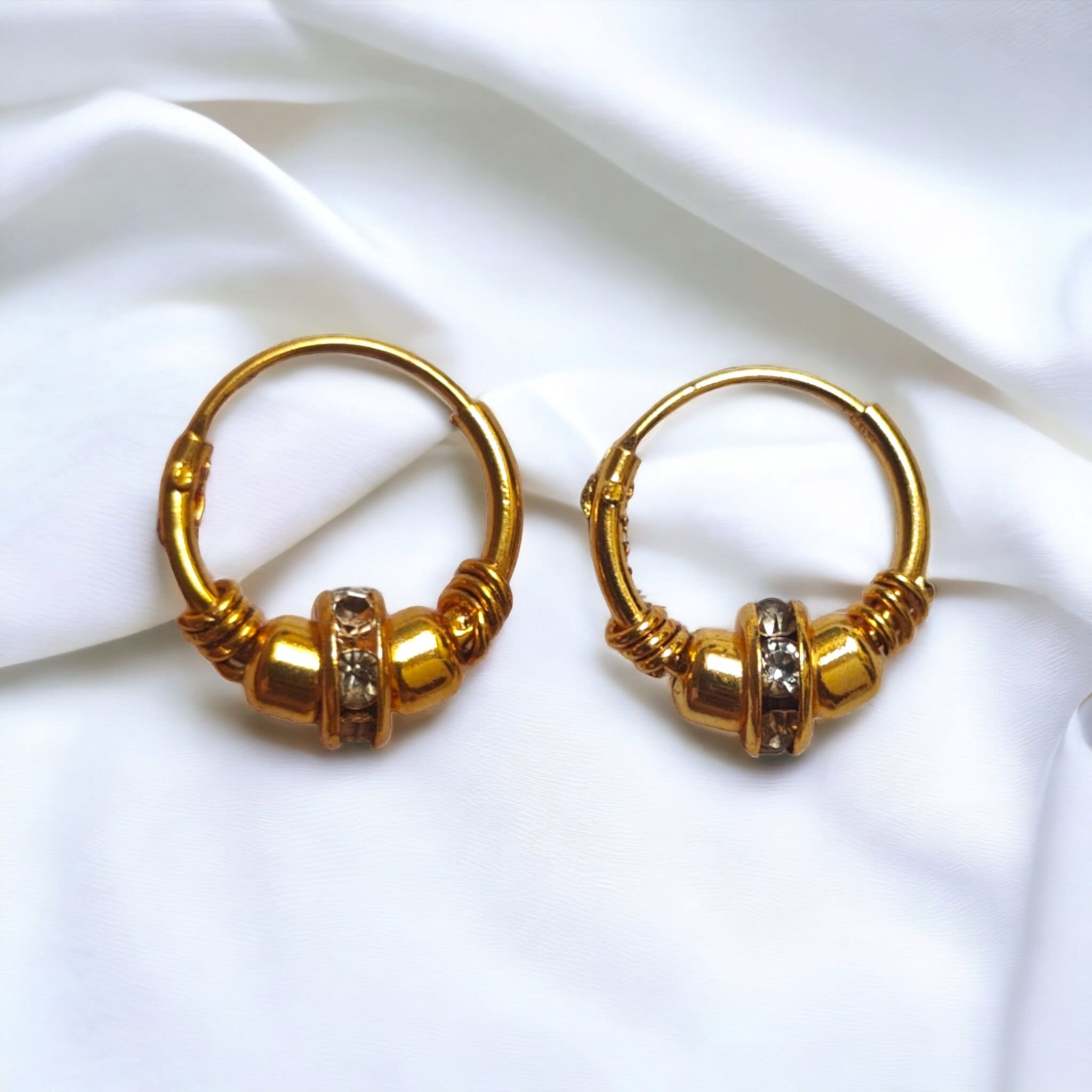 Gold tribal hoop earrings hot sale