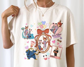 Coquette Watercolor Zootopia Shirt, Judy Hopps Nick Wilde Shirt, Welcome To Zootopia Shirt, Locket Zootopia Shirt