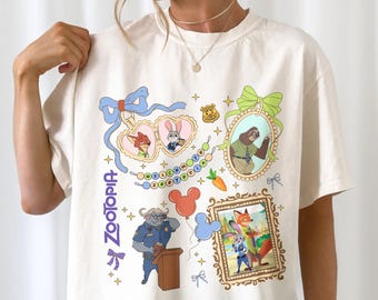 Coquette Bow Zootopia 2 Characters Shirt, Judy Hopps Nick Wilde Gary De'Snake Shirt, Family 2026 Trip Shirt