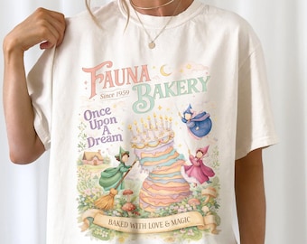 Retro Sleeping Beauty Fauna Bakery hirt, Baked With Love And Magic Shirt, Aurora Princess WDW Gift, Family Trip Gift