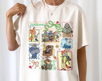 Coquette Bow Zootopia 2 Characters Shirt, Judy Hopps Nick Wilde Gary De'Snake Shirt, Zootropolis, Family 2026 Trip Shirt