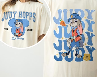 2 seitig Zootopia Charaktere Shirt, Nick Wilde Shirt, Judy Hopps Shirt, Familienausflug 2026 Shirt, Zootopia Polizei Shirt