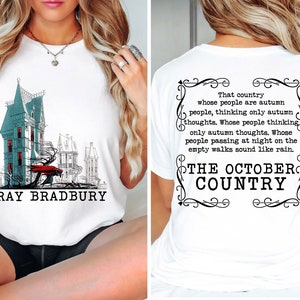 Ray Bradbury Shirt the Halloween Tree Shirt, the October Country, Fahrenheit 451 Shirt, Vintage T-Shirts Book Lover Gift