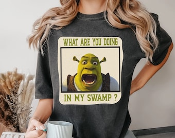 Shrek Face Shirt What Are You Doing in My Swamp Shirt, I'm Swamped Shirt, Funny Shrek Shirt, Shrocs Shirt for Shrek Lover