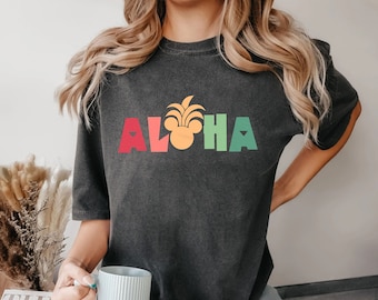 Aloha Mouse Shirt, Aloha Pineapple Shirt, Hawaii Shirt, Women's Vacation Shirts, Disney Trip Tee, Aulani Tee, Disney Shirt