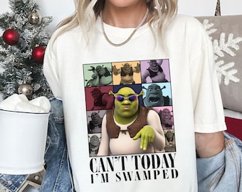 Shrek Meme grappig shirt Can't Today I'm Swamped tijdperken Tour shirt, Shrek en Fiona shirts, Sassy Shrek shirt voor Shrek Lover