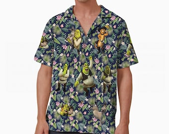 Disney Shrek Can't Today Tropical Hawaiian Shirt, Sassy Shrek Swamped Floral Hawaii Shirt, Vintage Shrek Meme Aloha Vacation Shirt