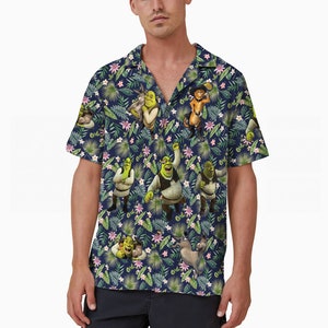 Disney Shrek Can't Today Tropical Hawaiian Shirt, Sassy Shrek Swamped Floral Hawaii Shirt, Vintage Shrek Meme Aloha Vacation Shirt