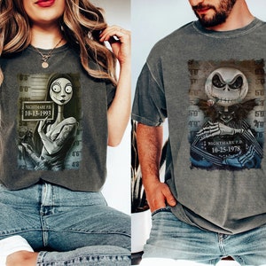 Vintage Jack and Sally Shirt, His Her Halloween Shirt, The Nightmare Christmas Shirt, Halloween Couple Shirts, Gift for Her and Him