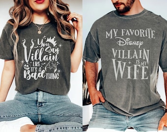 Disney Couple Shirt My Favorite Disney Villain Is My Wife Shirts, Disney Witches Shirt, Husband Gift