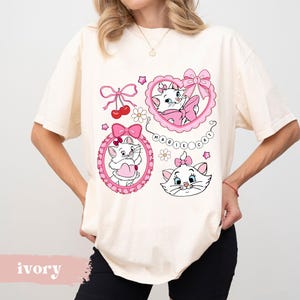 Coquette Bow The Aristocats Marie Cat-shirt, Marie Cat-shirt, reisshirt meisjes, cadeaus voor kattenliefhebber