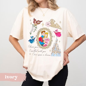 Retro Aurora Prinzessin Coquette Shirt, Dornröschen Shirt, Vintage Prinzessin Shirt Aurora Shirt, Mädchen Reise Geburtstag Shirt