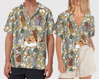 Vintage Disney Ratatouille Hawaiian Shirt Anyone Can Cook Tropical Shirt, Mouse Chef Button Up  Shirt, Disney Rat Shirt