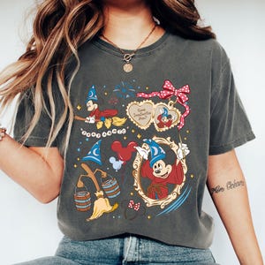 Fantasia Mickey Coquette Halloween Shirt, Fantasmic Shirt, Family Matching Shirt, Mickey Sorcerer Shirt