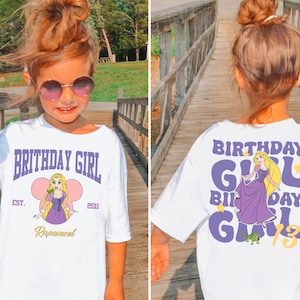 Custom Rapunzel Birthday Girl Shirt, Custom Princess Tangled Birthday Party Shirt, Princess Shirt, Matching Family Birthday Shirt