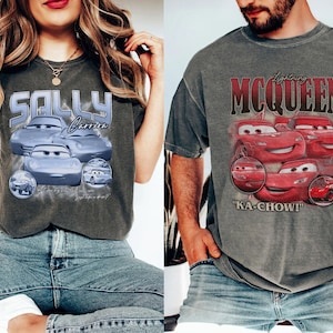 Vintage Cars Matching Shirt, Lightning McQueen and Sally Couple Shirt, Lightning McQueen Shirt, Couple Shirt, Radiator Springs Shirt