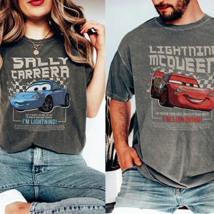 Retro Cars Couple Shirt Sally Cars Movie Shirt, Cars Matching Shirt, Sally and McQueen Shirt, Gift for Boyfriend