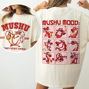 2 Sided Mushu Est 1998 Shirt, Funny Mushu Dragon Spirit Animal Shirt, Mulan Princess Shirt, Magic Kingdom Gift, Family Trip Shirt