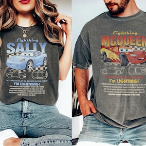 Vintage Cars Matching Shirt, Lightning McQueen and Sally Couple Shirt, Limited McQueen Shirt, Couple Shirt, Anniversary Gifts