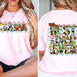 2 Sided Toy Story Best Day Ever Shirt, Toy Story Mommy Shirt, Toy Story Daddy Shirt, Best Day Ever Shirt, Sheriff Woody and Jessie Shirt