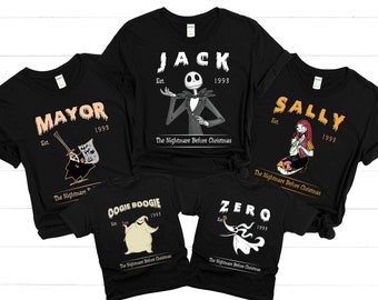 The Nightmare Christmas Family Matching Shirt, Fall Season Trip Shirt, Spooky Season Shirt, Halloween Party Shirt