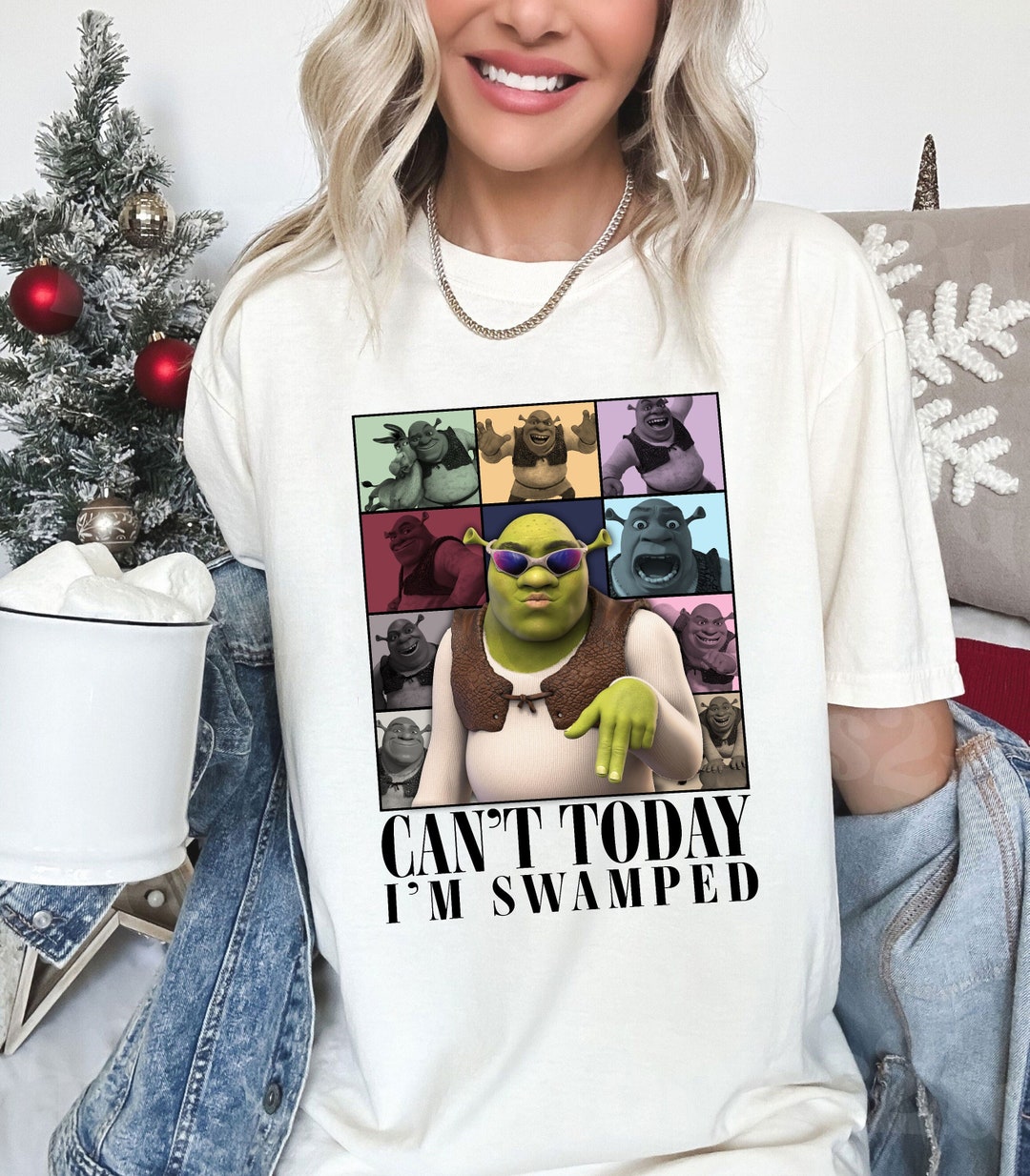 Shrek Meme Funny Shirt Can't Today I'm Swamped Eras Tour Shirt, Shrek ...