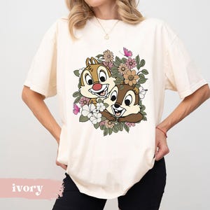 BVintage Chip And Dale Floral Shirt, Chip And Dale Shirt, Vacation Gifts Shirt, Funny Magic Kingdom, Family Trip Shirt
