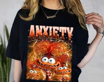 Maglietta Inside Out Ansia, Maglietta Inside Out 2 Personaggi, Film Inside Out 2024, Maglietta Emozioni, Maglietta Festa di Compleanno