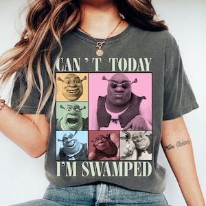 Shrek Can't Today I'm Swamped The Eras Tour Shirt, Shrek Funny Meme Shirt, I'm Swamped Shirt, Shrek Face Meme Shirt