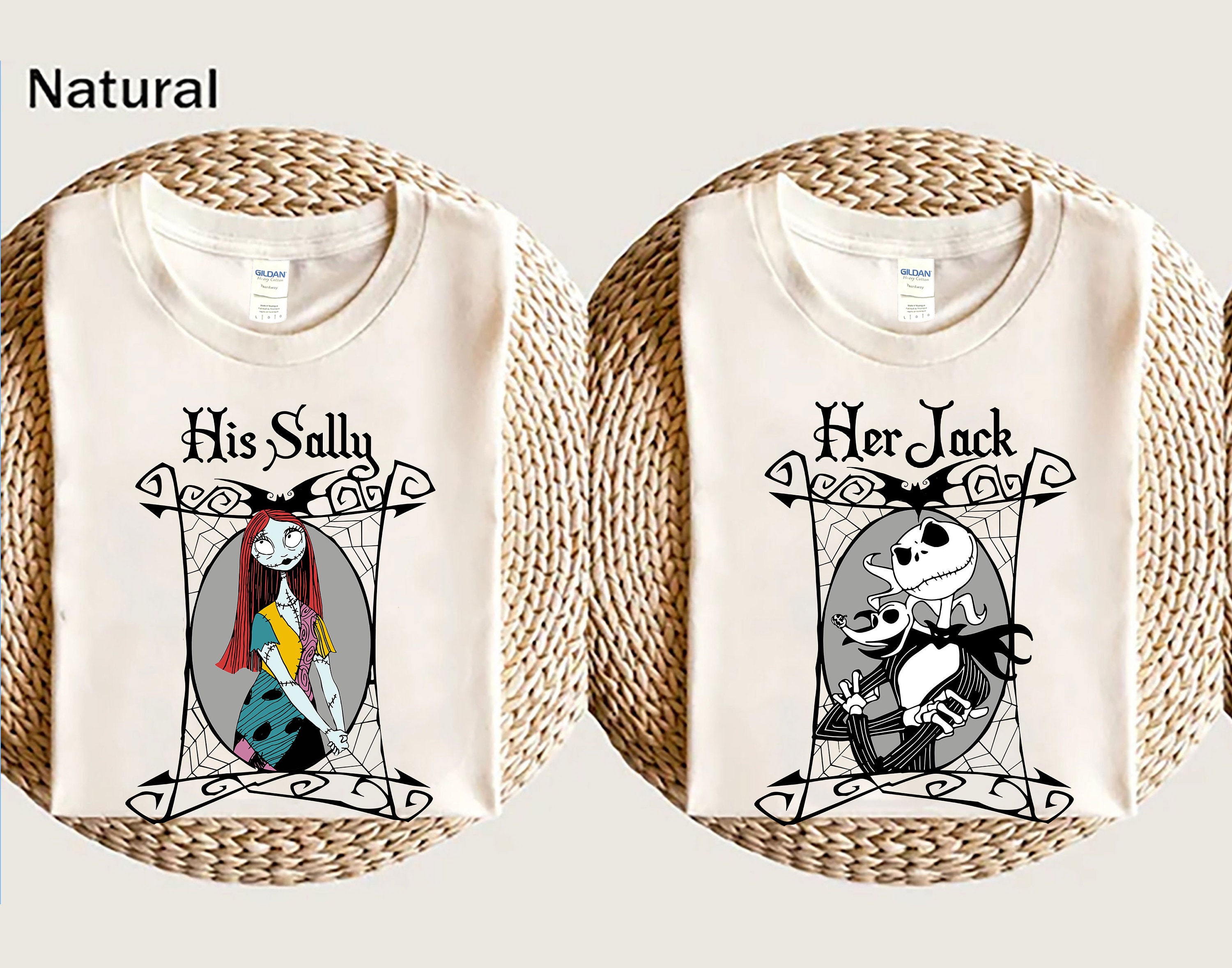 Nightmare Before Christmas Her Jack His Sally Shirts Couple