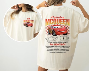 2-zijdig I'm McQueen-shirt, Cars Matching Shirt, Cars Movie Shirt, paar shirts, McQueen en Sally Couple-shirt, paar bijpassende shirt