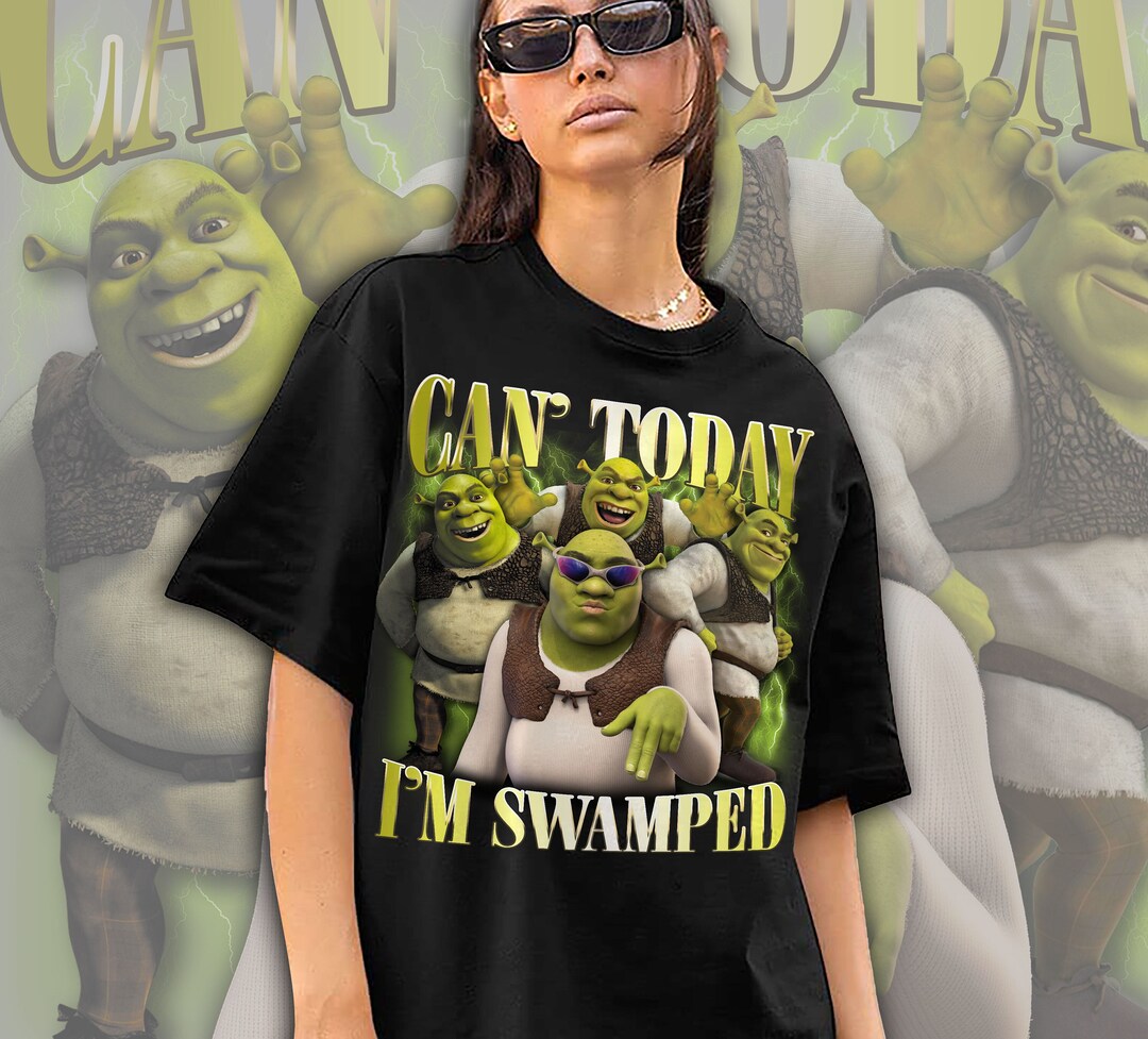 Shrek Funny Trending Shirt Can't Today I'm Swamped Shrek and Fiona ...