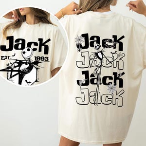2 Side Jack Nightmare Shirt, Jack Skellington Before Christmas Shirts, Jack Sally Couple Matching Gift, Halloween Family Tee
