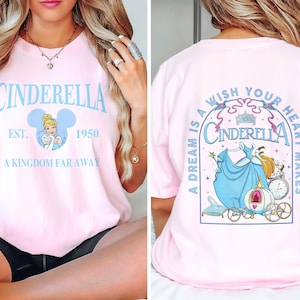2 Sidd Princess-shirt Assepoester-shirt, Cinderella Est 1950 A Kingdom Far A-shirt, shirt prinses Assepoester