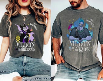 Maleficent and Hades Villains Halloween Couple Shirt, Couples Matching Shirt, Spooky Season Shirt, Matching Couple Halloween Shirts