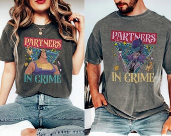 Kronk And Yzma Partners In Crime Shirt, The Emperor's New Grove Funny Couple Matching Disney Shirt,  Valentine's Day Gift Him Her