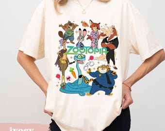 Zootopia Group Shirt, Nick Wilde and Judy Hopps Shirt, Animals Sweatshirt, Zootopia Characters Shirts, Family Trip Shirt