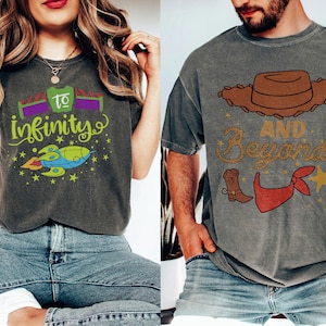 Toy Story To Infinity And Beyond Couple Shirt, Toy Story Buzz And Jessie Shirt, Matching Couple Shirt