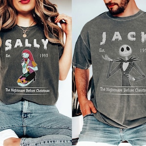The Nightmare Christmas Jack and Sally Family Matching Shirt, Fall Season Trip Shirt, Spooky Season Shirt, Halloween Party Shirt
